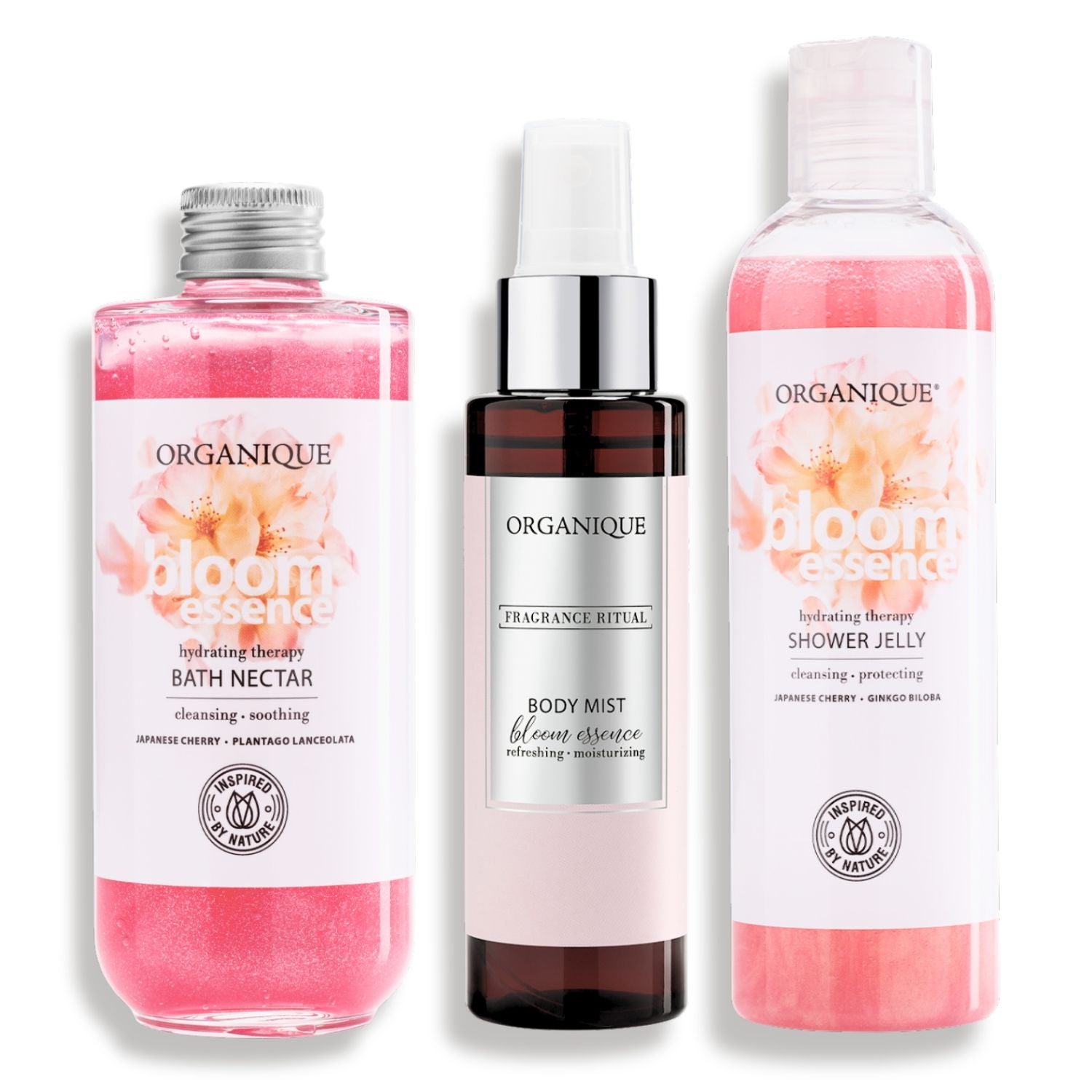 ORGANIQUE Bloom Essence Set INDULGENCE| Bath Nectar + Shower Jelly + Body Mist