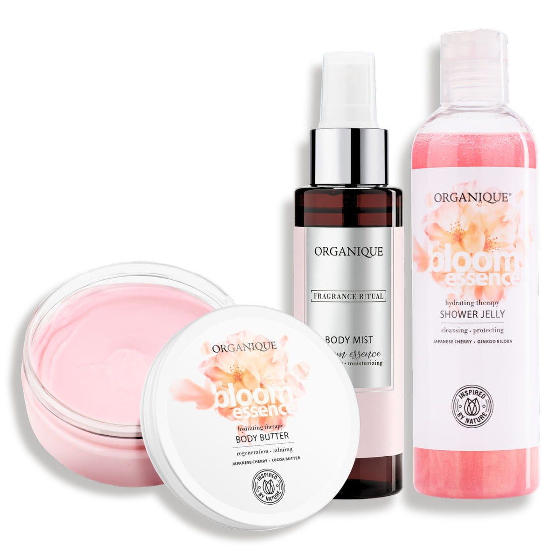 ORGANIQUE Bloom Essence Set SHOWER DELIGHT| Body Butter Moisturiser + Body Mist + Shower Jelly