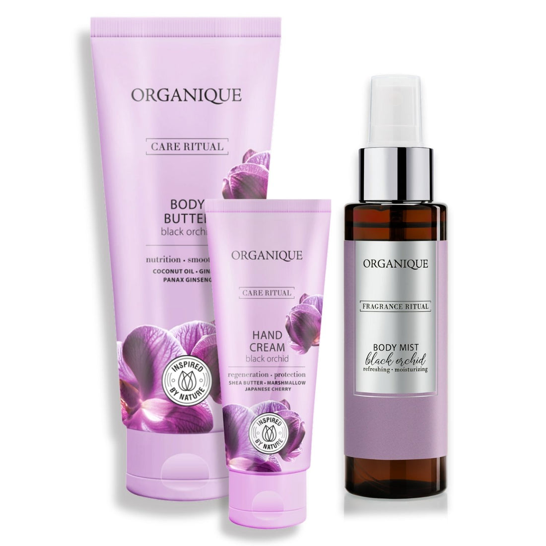 ORGANIQUE Black Orchid Set STAPLE| Body Butter Moisturiser + Body Mist + Hand Cream