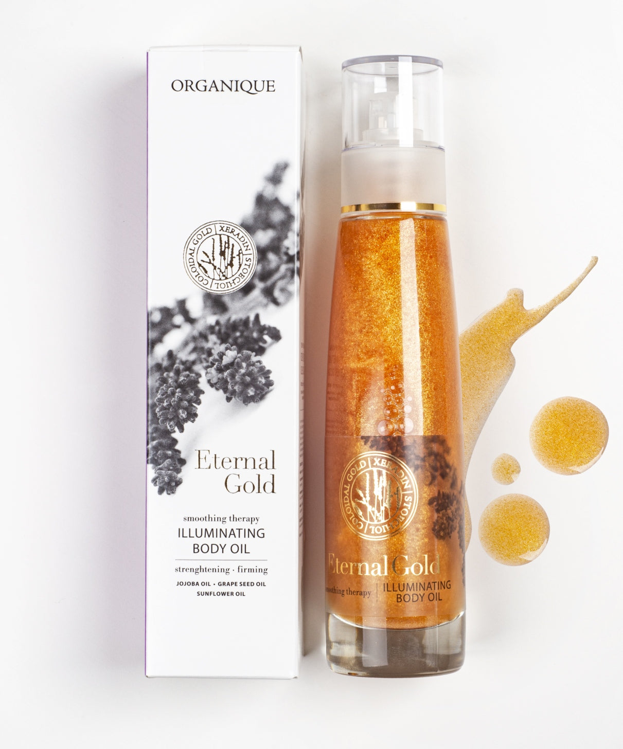 ORGANIQUE Eternal Gold Duo GLOW| Dry Body Oil + Bath Nectar